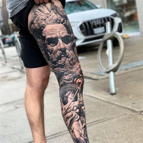 best mens thigh tattoos